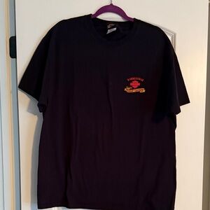 Harley-Davidson Black Tee with Red and Gold Accents Waikiki Hawaii
